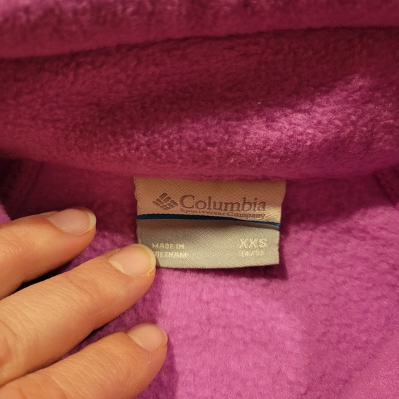 Purple EUC Columbia fleece. Size XXS (4/5 toddler). Non-smoking household. - Picture 2 of 3
